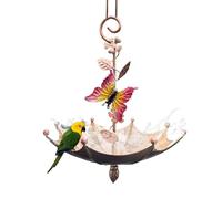 Mangeoire à oiseaux de lanterne, ornement de jardin suspendu pour cour, balcon, invitant les oiseaux chanteurs, décoration de terrasse suspendue résistante à la rouille pour l ' extérieur pour les