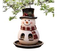 Mangeoire à oiseaux de Noël pour l'extérieur Décoration festive | Mangeoire à rouge-gorges pour maison, appartement, vacances, jardin, cour, porche, terrasse, balcon, arrière-cour