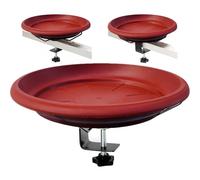 Mangeoire à oiseaux de pont - Bac à oiseaux avec rail en acier PP, bol de bain polyvalent pour oiseaux de 26,5 cm | Piscine étang Fontane Bassin pour cour, Appartement, Re