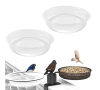 Mangeoire à oiseaux de rechange transparente pour mangeoire à oiseaux, plateau en plastique pour station d'alimentation pour animaux sauvages, bol de bain d'oiseaux, décoration de jardin