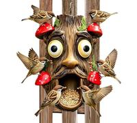 Mangeoire à Oiseaux Décoration de Jardin d'alimentation à Visage d'arbre