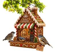 Mangeoire à Oiseaux, décorations de Noël Mangeoire de Jardin, décoration de | Nourrisseur de cour à oiseaux bleus pour appartement arrière-cour balcon jardin patio porche terrasse arbre