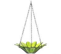 Mangeoire à oiseaux décorative à suspendre avec géométrie précise des marguerites pour une meilleure cohésion du jardin et une observation cohérente de la faune (vert)