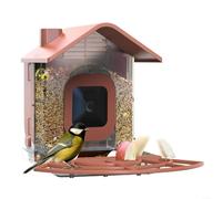 Mangeoire à oiseaux d'extérieur avec caméra intégrée, mangeoire de grande capacité résistante aux écureuils avec design lavable pour plus de durabilité