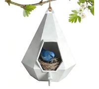 Mangeoire à Oiseaux d'Extérieur,Habitat en Forme de Goutte pour Colibris - Distributeur de Nourriture avec Support et Cage,pour Faune Sauvage Nature Maison Balcon Jardin Terrasse Intérieur