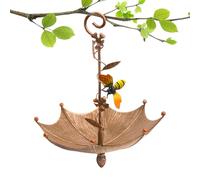 Mangeoire À Oiseaux D'Extérieur Plateau De Nourriture Pour Corbeaux | Distributeur De Nourriture En Forme De Parapluie Avec Plateau Détachable Pour Jardin Et Cour
