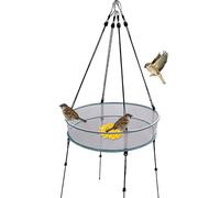 Mangeoire à Oiseaux d'Extérieur,Plateau en Maille Anti-Vent De 50 Cm - Mangeoire Sauvage pour Oiseaux Suspendable,Observer Les Chardonnerets Et Colibris Au Jardin Balcon Arbre Extérieur