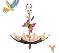 Mangeoire À Oiseaux D'Extérieur,Plateau Nourricier Accrochable pour Colibris - Distributeur De Nourriture en Forme De Parapluie avec Plateau Détachable pour Jardin Et Cour