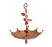 Mangeoire À Oiseaux D'Extérieur | Plateau Nourricier Accrochable pour Colibris - Mangeoire Décorative Anti-Renversement en Forme de Parapluie pour Jardin Balcon Terrasse Patio Cour