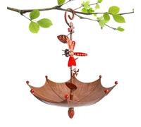 Mangeoire À Oiseaux D'Extérieur - Plateau Nourricier Accrochable pour Colibris | Mangeoire Décorative Anti-Renversement en Forme de Parapluie pour Jardin Balcon Terrasse Patio Cour