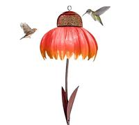 Mangeoire à Oiseaux échinacée - Mangeoire à Oiseaux sur Pied échinacée,Poteau de mangeoire pour de Fleurs, mangeoires pour colibris à l'épreuve des écureuils, Support de Fleurs en métal d'art