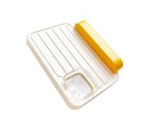 Mangeoire à oiseaux en ABS à suspendre avec tasses amovibles et plateforme antidérapante pour cages et volières Accessoires d'alimentation d'exposition d'oiseaux