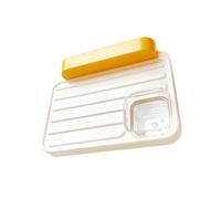 Mangeoire À Oiseaux en ABS De Perche Surfaces Antidérapantes avec Tasse d'alimentation pour Volières Domestiques Cages À Oiseaux Ou Présentoirs D'animalerie De Place Bird Feeder