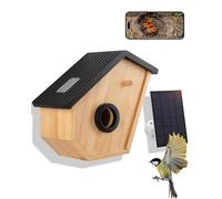 Mangeoire à oiseaux en bois, caméra HD 2K, mangeoire solaire pour oiseaux, parfait pour l'observation des oiseaux et l'éducation de la faune