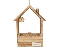 Mangeoire à oiseaux en bois de cèdre, grande capacité à suspendre, environ 22 x 6 x 26,5 cm, mangeoire robuste pour observer les oiseaux en extérieur, intérieur, matériau bois