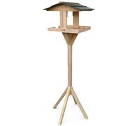 Mangeoire à Oiseaux en Bois, mangeoire autoportante sur Pied 116x30x30cm