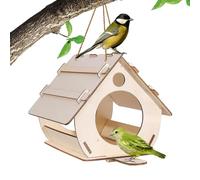 Mangeoire à oiseaux en bois - Mangeoires à oiseaux d'extérieur, abris à oiseaux, abris d'oiseaux d'extérieur pour arbres Maisons à oiseaux pour cours, jardins, man