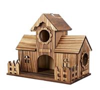 Mangeoire à oiseaux en bois, naturel, rustique, nichoir à mésanges - pour