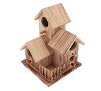 Mangeoire à Oiseaux en Bois pour Terrasse Extérieure 6,2 x 6,2 x 7,9 Pouces | Observation naturelle depuis votre jardin, abri confortable pour mésanges et rouges-gorges, construction résistante aux