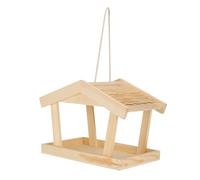 Mangeoire à oiseaux en bois - Station d'alimentation rustique pour jardin extérieur, fournitures pour animaux domestiques suspendues avec fonction décorative, mangeoires pour colibris pour cour