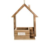 Mangeoire à oiseaux en cèdre : pour oiseaux en plein air, table suspendue pour oiseaux sauvages | Mangeoires en bois avec couvercle de remplissage pour grands oiseaux