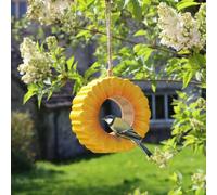 Mangeoire à oiseaux en céramique à suspendre en forme de tournesol, décoration de jardin,