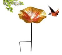 Mangeoire À Oiseaux,En fer résistant aux intempéries, alimentation et bain avec piquet | Bol bain pour oiseaux et station de nourrissage - Pour jardin, pelouse, paysage : oiseaux sauvages colibri, més