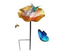 Mangeoire À Oiseaux | en Fer résistant aux intempéries, Alimentation et Bain avec Piquet | Grandes mangeoires pour Oiseaux d'extérieur | pour Jardin, pelouse, Colibri, mésange, Pinson, Perroquet,