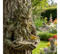 Mangeoire à oiseaux en forme d'arbre - Mangeoire artistique pour oiseaux d'extérieur conçue comme un arbre ancien | Crochet dissimulé pour une suspension discrète | Décoration de jardin pour terrasse