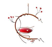 Mangeoire à oiseaux en forme de colibri - Distributeur de miel à suspendre pour oiseaux rouges | Outil d'alimentation résistant aux fuites pour petite station d'attraction de la faune, jardin, cour