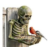 Mangeoire à oiseaux en forme de crâne - Sculpture extérieure étanche, mangeoire montée sur arbre, décoration de jardin | Conception durable pour le plaisir de l'observation des oiseaux des amoureux de