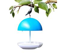 Mangeoire à oiseaux en forme de dôme, bol à suspendre en forme de colibri, bain d'oiseaux extérieur, 16 x 16 x 26 cm, alimentation décorative compacte, idéale pour jardin, balcon, cour, patio et