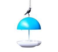 Mangeoire à oiseaux en forme de dôme, bol à suspendre en forme de colibri, bain d'oiseaux extérieur, 16 x 16 x 26 cm, alimentation décorative compacte, idéale pour jardin, balcon, cour, patio et