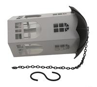 Mangeoire à oiseaux en métal à suspendre en plein air avec perchoir robuste conçu pour attirer les oiseaux sauvages pour une meilleure observation des oiseaux et une utilisation durable en extérieur