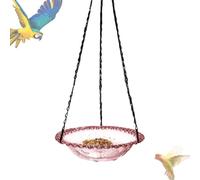Mangeoire à oiseaux en métal à suspendre pour observer les oiseaux dans le jardin, le patio, l'observation de la faune, l'observation de la terrasse, la décoration de fenêtre d'appartement (rose)