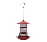 Mangeoire à oiseaux en métal à trois couches pour animaux de compagnie - Installation résistante aux écureuils - Station de déflecteur d'écureuils robuste