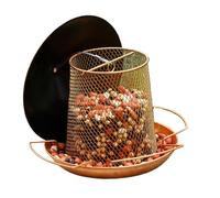 Mangeoire à oiseaux | En métal imperméable décoratif - Station d'alimentation extérieure pour oiseaux sauvages - pour pinsons, rouge-gorges, moineaux, canaris, perruches, jardin, balcon, terrasse