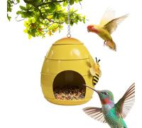 Mangeoire à Oiseaux en Métal - Mangeoire Extérieur en Métal Imperméable Décorative - Design Et Abeille - pour L'Observation Et Le Nourrissage des Oiseaux Sauvages Jardin Balcon