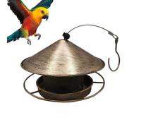 Mangeoire à oiseaux en métal - Station d'alimentation pour chardonneret, grande capacité | Design extérieur suspendu avec montage facile, accessoire de cage pour oiseaux bleus, mésanges, oiseaux