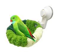 Mangeoire à oiseaux en peluche pour voiture - Nid d'oiseau en peluche pour perroquet - Pour cage - Accessoires de cage à cacatoès avec ventouse pour perroquets, perruches, perruches pour voitures