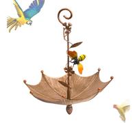 Mangeoire à Oiseaux en Plein air, mangeur d'oiseaux de Balcon | Bac de Nourriture gorgée pour Colibri,Plateau d'alimentation des Oiseaux en Forme d'oiseaux en Forme de Parapluie pour la décoration du