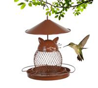 Mangeoire à Oiseaux extérieure à l'épreuve des écureuils - Station d'alimentation en de Fer de 12,4 Pouces | Protection Contre Les déversements pour l'observation de la Faune, Le Jardin, la ter