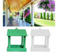 Mangeoire à oiseaux fonctionnelle à suspendre pour une utilisation en extérieur avec design ouvert pour soutenir le mouvement naturel des oiseaux et les schémas d'alimentation année après année (vert)