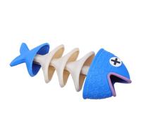 Mangeoire à Oiseaux Forme Arête de Poisson Suspendue, en Pla | Résistante aux Intempéries, Compacte Gaspillage, pour Moineaux et Oiseaux Chanteurs, Patio et Jardin