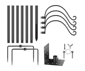 Mangeoire à Oiseaux, Hauteur réglable - 193 cm - Support de Suspension pour Colibri - Protection Contre Les écureuils nicheurs - pour l'extérieur de la pelouse, des, du Jardin, des Fleurs