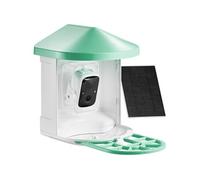 VEVOR Mangeoire Oiseaux avec Caméra Intelligente 2K HD AI Caméra Identifie 10000 Espèces d'Oiseaux, 1 Panneau Solaire, Capture Auto, Notification Instantanée, pour Extérieur Amoureux des Oiseaux, Vert