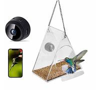 Mangeoire à Oiseaux Intelligente avec Caméra | Mangeoire pour Oiseaux avec Ventouses | Caméra Vidéo 720P HD Version Nuit, Mangeoire à Oiseaux avec Microphone Intégré
