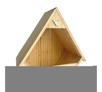 Mangeoire à oiseaux - Maison d'oiseaux sauvages de jardin - Nid en bois pour l'habitat de clôture - Maison à oiseaux suspendue en bois naturel pour moineaux, hirondelles, rois de clôture