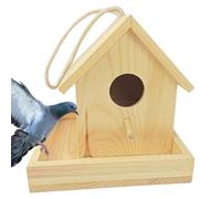 Mangeoire à oiseaux, maison pour perroquets, nichoir chaud et robuste - Nichoir en bois chaud pour jardin, patio pour arbre, balcon