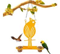 Mangeoire à oiseaux, mangeoire à oiseaux, dispositif d'alimentation décoratif anti-déversement, décoration de jardin étanche pour terrasse, terrasse, jardin, arbre, observation des oiseaux, 48,5 x